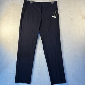 Counterparts Women's Dress Pants Slacks Blue Sz 10 Button Tummy Control Stretch